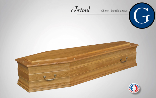 Cercueil Frioul - Chêne double dessus