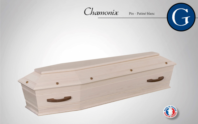 Cercueil Chamonix - Pin patiné blanc