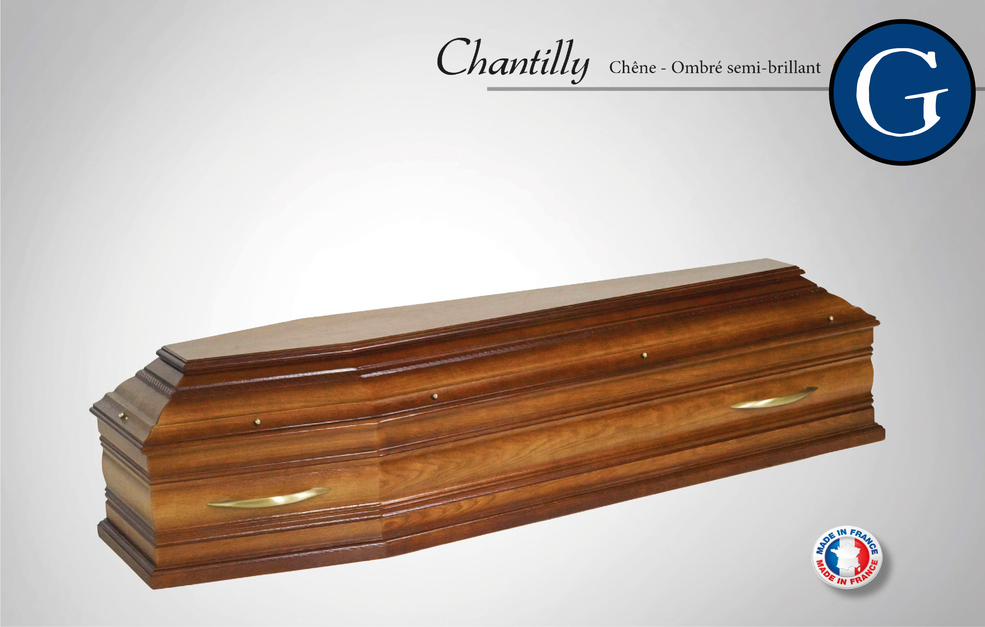 Cercueil Chantilly - Chêne ombré semi-brillant