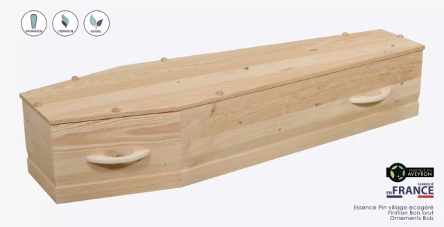 Cercueil Crémation - Pin village écogéré